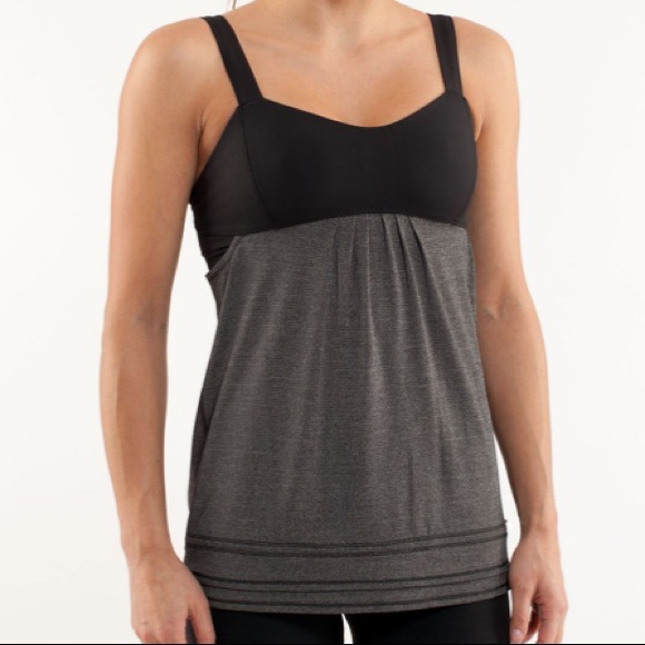 Size 8 Lululemon Black Run: Back on Track Tank - Picture 5 of 6